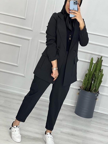 0276_ کت شلوار مام استایل موکا