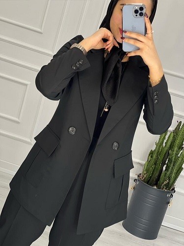 0276_ کت شلوار مام استایل موکا