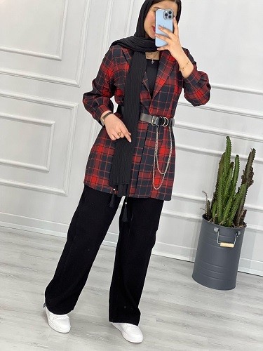 0294_کتی چهارخونه ستین