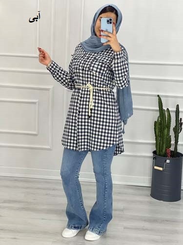 0324_ مانتو چهارخونه دوجیب