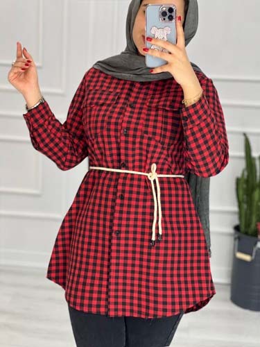 0324_ مانتو چهارخونه دوجیب