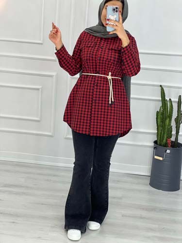 0324_ مانتو چهارخونه دوجیب