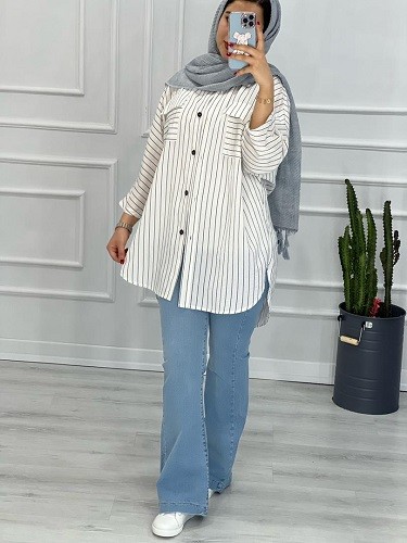 0331_مانتو راه راه هیوا