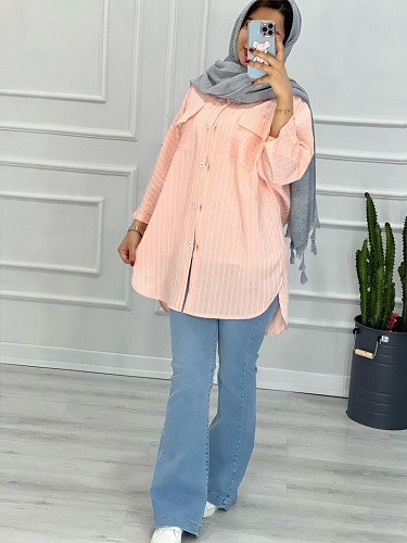 0331_مانتو راه راه هیوا