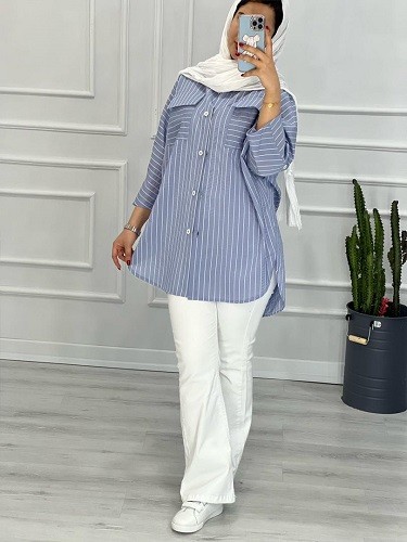 0331_مانتو راه راه هیوا