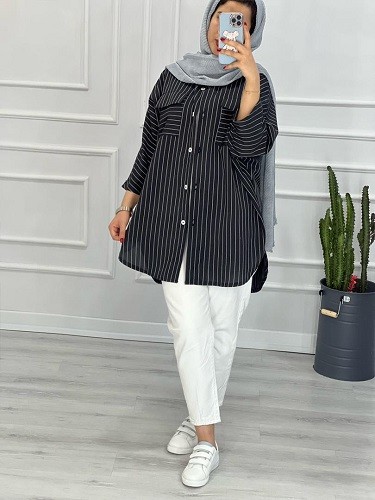 0331_مانتو راه راه هیوا