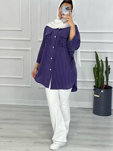 0331_مانتو راه راه هیوا