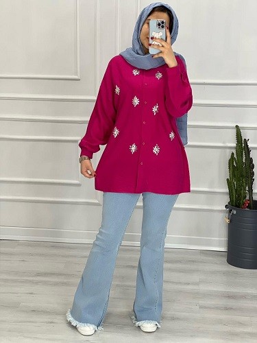 0371_مانتو مزونی یاقوتی