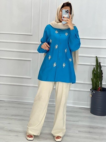 0371_مانتو مزونی یاقوتی