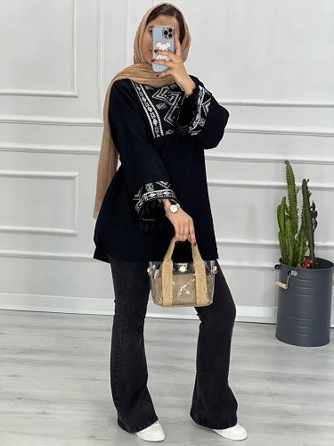 0403-مانتو پنل دار شهرزاد