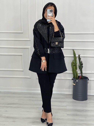 0414-مانتو نگین کاری مرلین