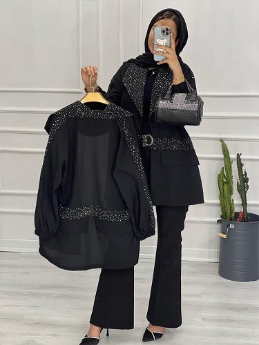 0414-مانتو نگین کاری مرلین