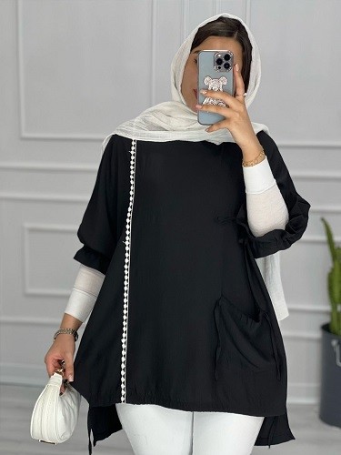 0417- مانتو آستین چین مهیسا