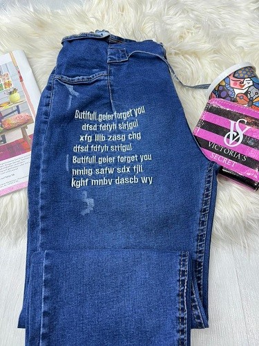 14282-شلوار جین مام فیت