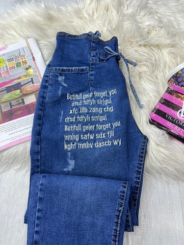 14283-شلوار جین مام فیت