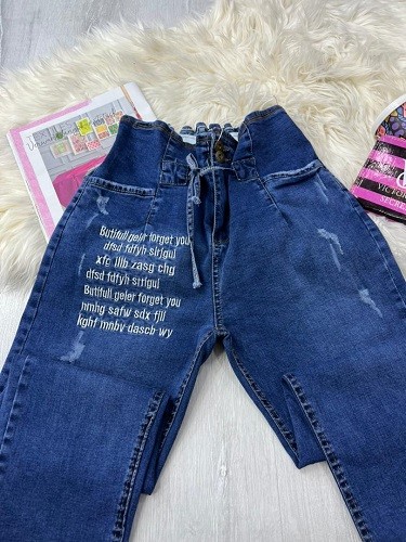 14283-شلوار جین مام فیت