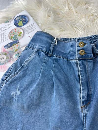 14298-شلوار جین مام فیت