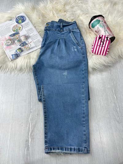 14298-شلوار جین مام فیت