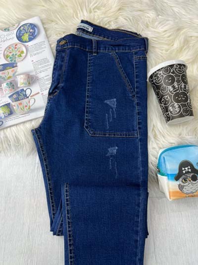 14274-شلوار جین مام فیت