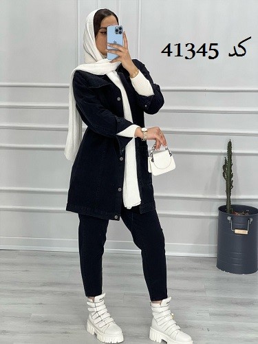 0409- کت جین ذغالی