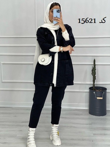 0409- کت جین ذغالی