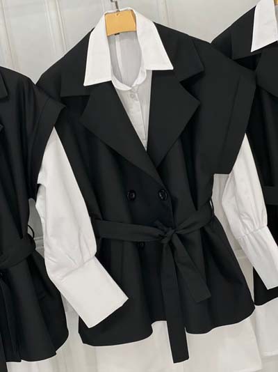 0433- ست دوتیکه وست و شومیز دلوین