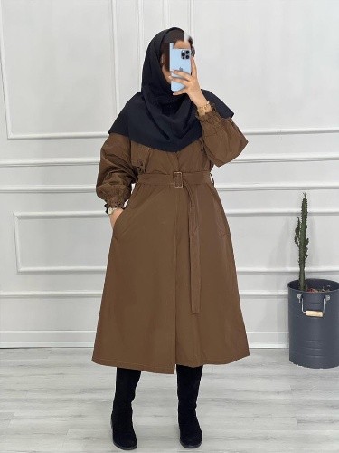 0435- بارونی مزونی بلند آستردار الیزابت