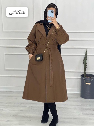 0435- بارونی مزونی بلند آستردار الیزابت