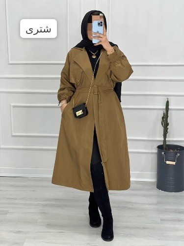 0435- بارونی مزونی بلند آستردار الیزابت