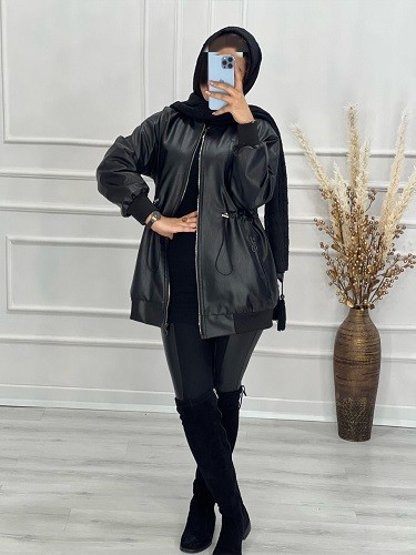 0443-کاپشن چرم آستردار میکی موس