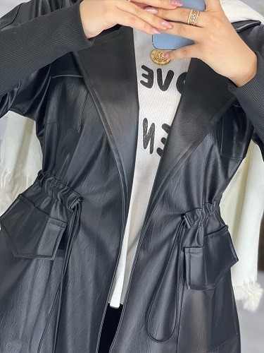 0455-کاپشن چرم تیامو