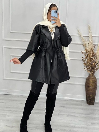 0455-کاپشن چرم تیامو