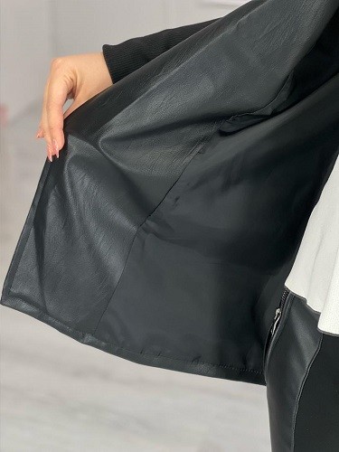 0455-کاپشن چرم تیامو