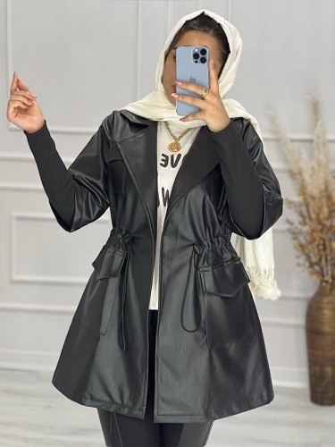 0455-کاپشن چرم تیامو