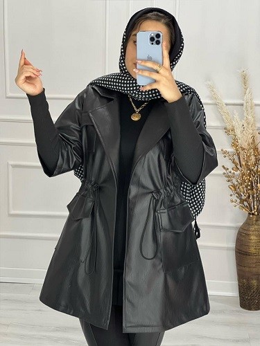 0455-کاپشن چرم تیامو