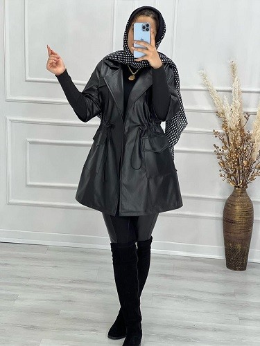 0455-کاپشن چرم تیامو