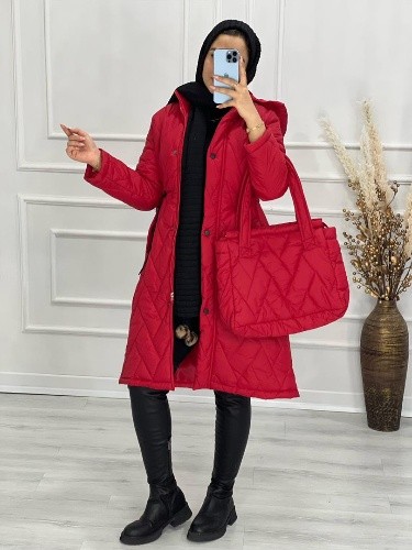 0514-کاپشن مزونی کیف‌دار کالیسا