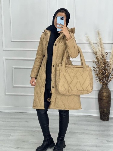 0514-کاپشن مزونی کیف‌دار کالیسا