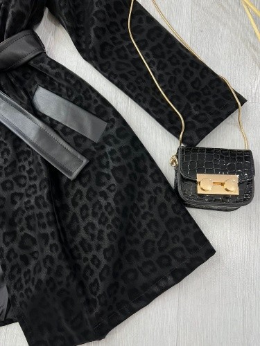 0500-پالتو چرم سیلیکونی مزونی پلنگی