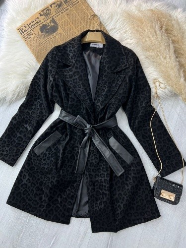 0500-پالتو چرم سیلیکونی مزونی پلنگی