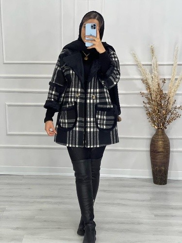 0502- پالتو چهارخونه پیروز