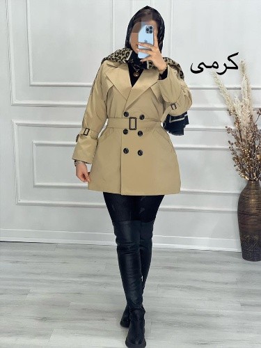 0487- کت بارونی 6 دکمه نایس