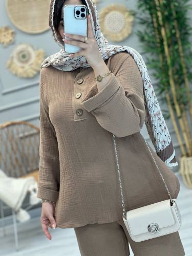 1201-ست دبل فیس دکمه چوبی