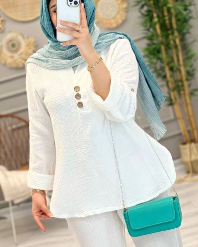 1201-ست دبل فیس دکمه چوبی