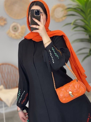 1260-مانتو گلدوزی روژین