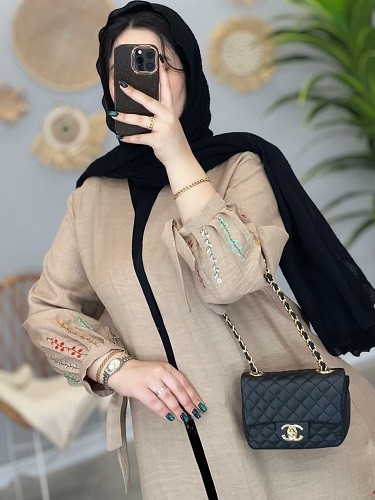 1260-مانتو گلدوزی روژین