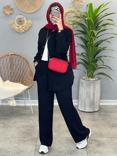 1264- ست شومیز و شلوار با قد 80