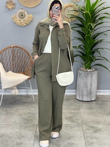 1264- ست شومیز و شلوار با قد 80