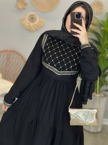 1277-پیراهن مزونی نیاز