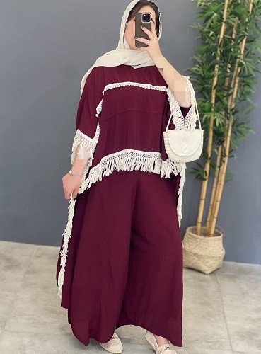 1283- ست مانتو شلوار گلاره